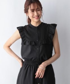 GLOBAL WORK 「GLOBAL WORK」 ノースリーブブラウス LARGE ブラック レディース