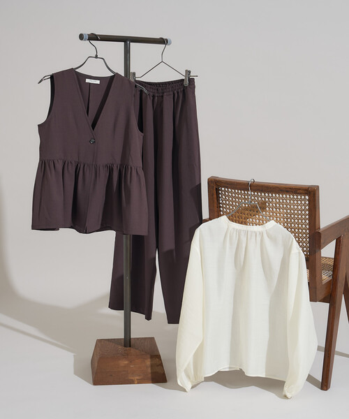 FREAK'S STORE ベスト ジレ 「3点セットアイテム〜トリオットシリーズ〜」ペプラムベスト 3ピースセットアップ / オケージョン「限定展開」 レディース - 画像 (4)