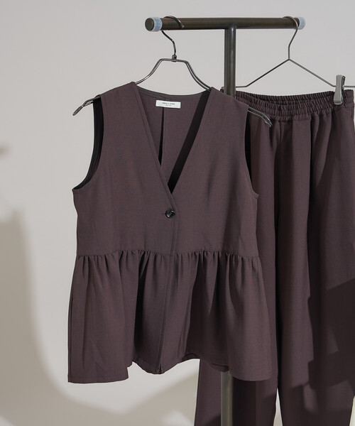FREAK'S STORE ベスト ジレ 「3点セットアイテム〜トリオットシリーズ〜」ペプラムベスト 3ピースセットアップ / オケージョン「限定展開」 レディース - 画像 (8)