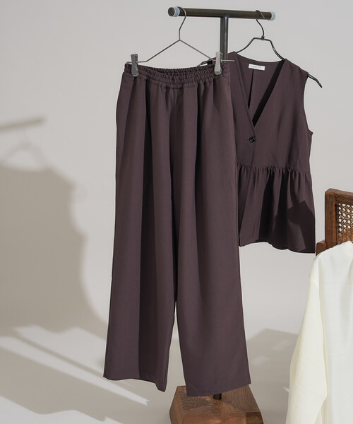 FREAK'S STORE ベスト ジレ 「3点セットアイテム〜トリオットシリーズ〜」ペプラムベスト 3ピースセットアップ / オケージョン「限定展開」 レディース - 画像 (7)