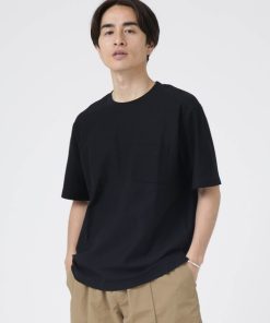 NANO universe 「NANO universe」 半袖Tシャツ M ブラック メンズ