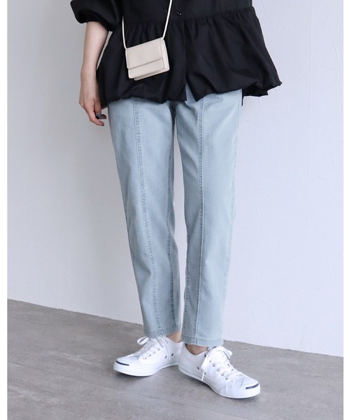 reca 「reca」 加工デニムパンツ FREE サックスブルー レディース