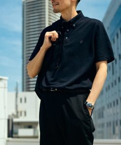 SHIPS 「SHIPS」 半袖ポロシャツ MEDIUM ブラック メンズ