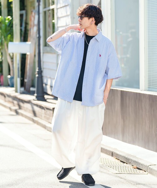 U.S. POLO ASSN. 「U.S. ASSN.」 半袖シャツ LARGE ネイビー メンズ - 画像 (2)