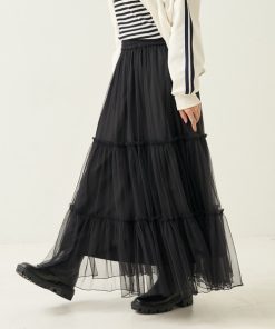 FREAK'S STORE 「FREAK'S STORE」 ロングスカート フリ- ブラック レディース