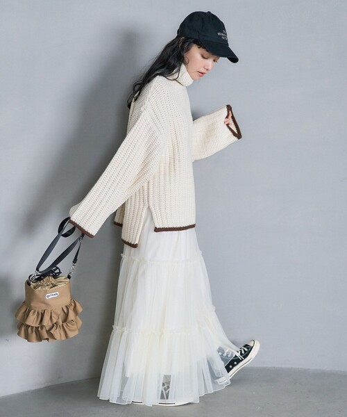 FREAK'S STORE 「FREAK'S STORE」 ロングスカート フリ- ブラック レディース - 画像 (6)