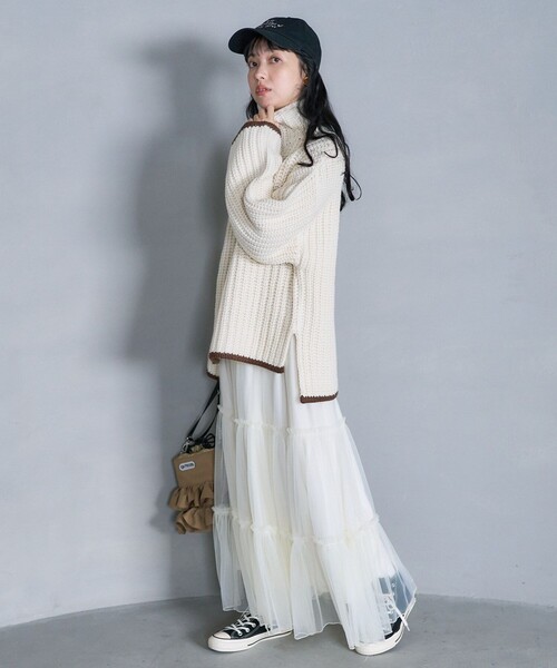 FREAK'S STORE 「FREAK'S STORE」 ロングスカート フリ- ブラック レディース - 画像 (7)