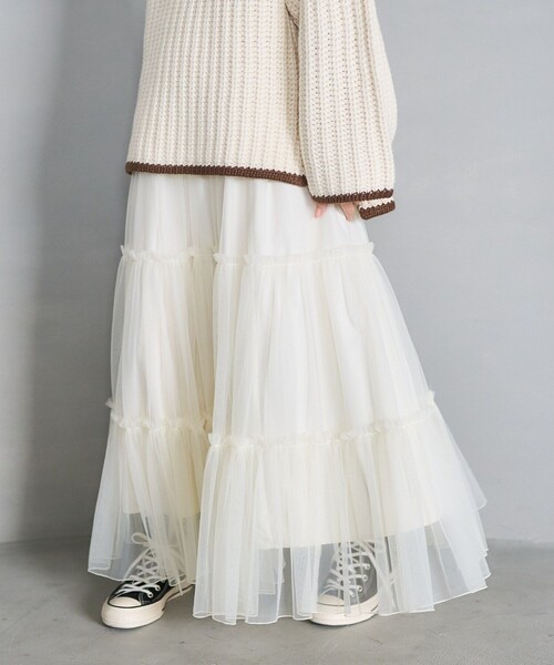 FREAK'S STORE 「FREAK'S STORE」 ロングスカート フリ- ブラック レディース - 画像 (8)