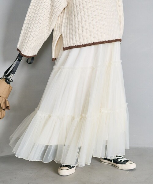 FREAK'S STORE 「FREAK'S STORE」 ロングスカート フリ- ブラック レディース - 画像 (9)