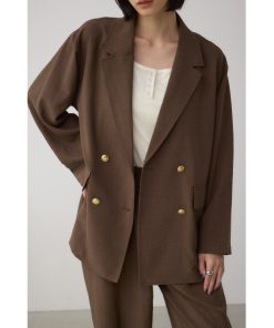 AZUL BY MOUSSY ジャケット テーラードジャケット サイドスリットダブルジャケット レディース