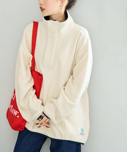 FREAK'S STORE コート アウター 限定展開 DISCUS ATHLETIC × STORE/ディスカス アスレチック 別注 配色 フリース ハーフジッ - 画像 (5)