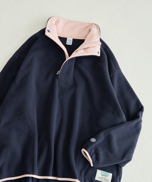 FREAK'S STORE コート アウター 限定展開 DISCUS ATHLETIC × STORE/ディスカス アスレチック 別注 配色 フリース ハーフジッ - 画像 (6)