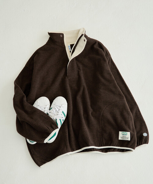 FREAK'S STORE コート アウター 限定展開 DISCUS ATHLETIC × STORE/ディスカス アスレチック 別注 配色 フリース ハーフジッ - 画像 (4)