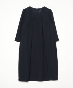 Flolia 「Flolia」 7分袖ワンピース 2L ネイビー レディース