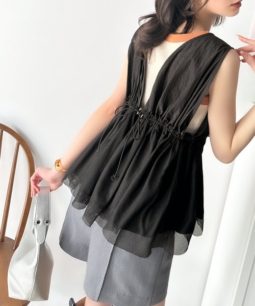 classicalelf 「classicalelf」 ベスト MEDIUM チャコールグレー レディース - 画像 (3)