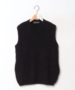 NANO universe 「NANO universe」 ノースリーブニット SMALL ブラック メンズ