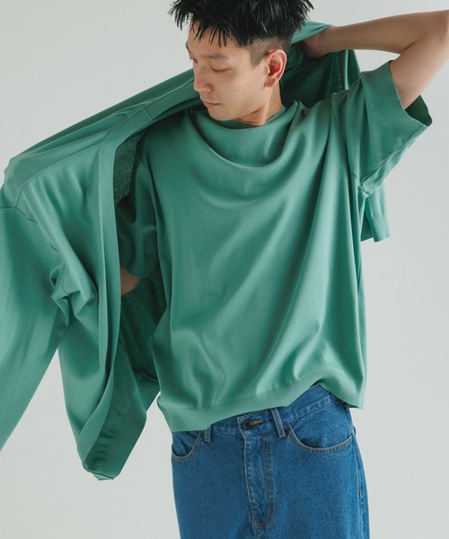 ADAM ET ROPE' 「ADAM ROPE'」 カーディガン M ライトグリーン メンズ