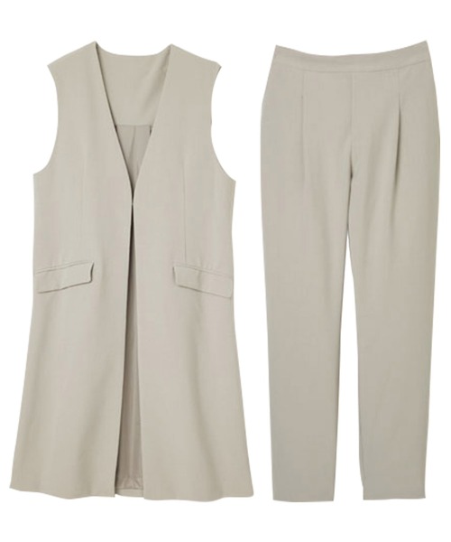 RANAN 「RANAN」 パンツスーツ M サンドグレー レディース - 画像 (2)