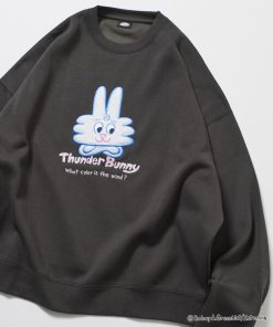 FREAK'S STORE トレーナー スウェット 限定展開 Thunder Bunny/サンダーバニー/別注 ビッグシルエット サガラ刺繍 クルーネックスウェット メンズ レデ