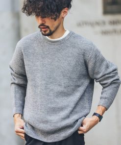 URBAN RESEARCH Sonny Label 「URBAN Label」 長袖ニット MEDIUM グレー メンズ
