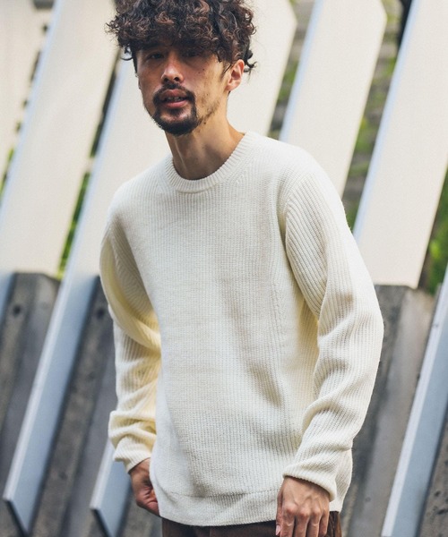URBAN RESEARCH Sonny Label 「URBAN Label」 長袖ニット MEDIUM グレー メンズ - 画像 (8)
