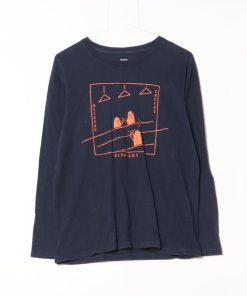 Design Tshirts Store graniph 「Design graniph」 長袖Tシャツ M ブルー メンズ