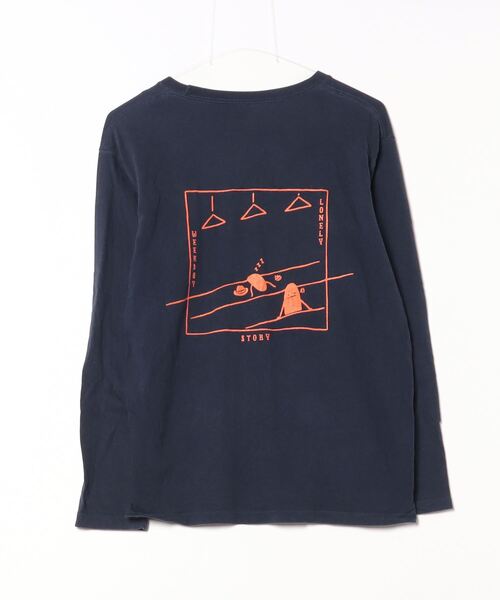 Design Tshirts Store graniph 「Design graniph」 長袖Tシャツ M ブルー メンズ - 画像 (2)
