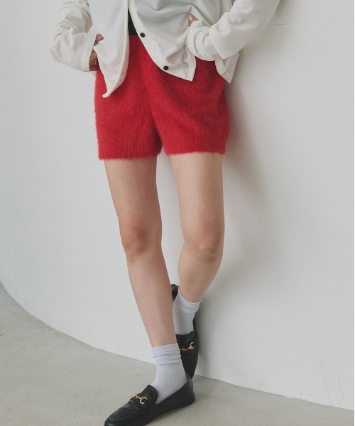 ad thie パンツ シャギーニット ショートパンツ レディース - 画像 (4)