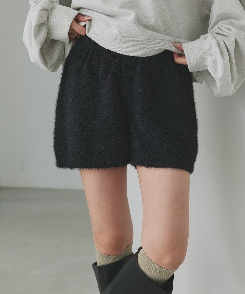 ad thie パンツ シャギーニット ショートパンツ レディース - 画像 (2)