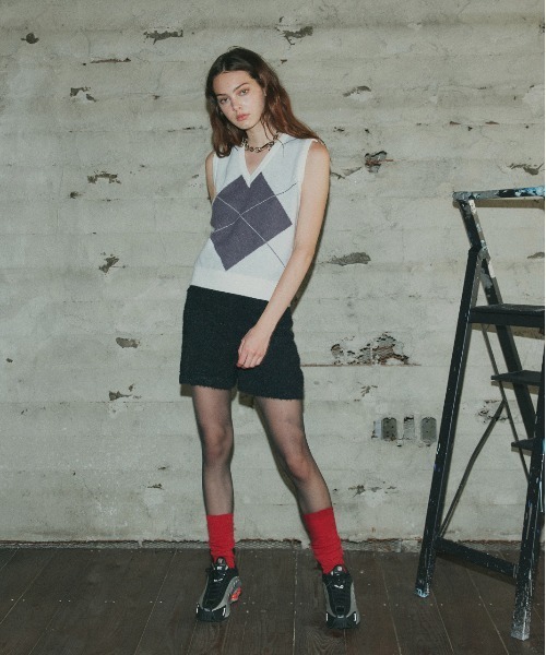 ad thie パンツ シャギーニット ショートパンツ レディース - 画像 (8)