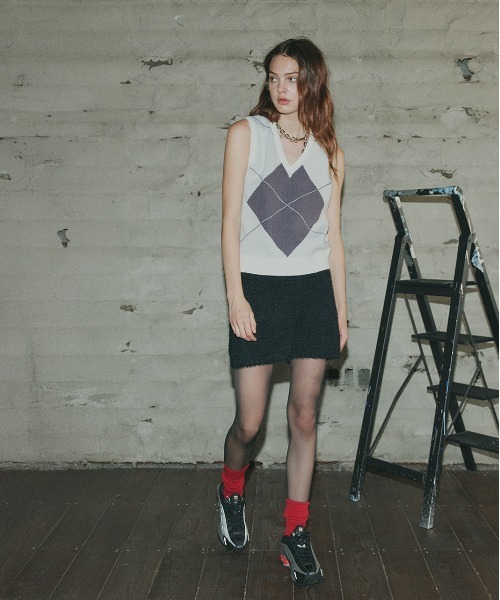 ad thie パンツ シャギーニット ショートパンツ レディース - 画像 (9)