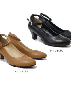パンプス ストラップ 痛くない 歩きやすい ローヒール 結婚式 オフィス 黒 脱げない ブラック BLACK 5cm 入学式 入園式 卒業式 卒園式 Pumps sm1604