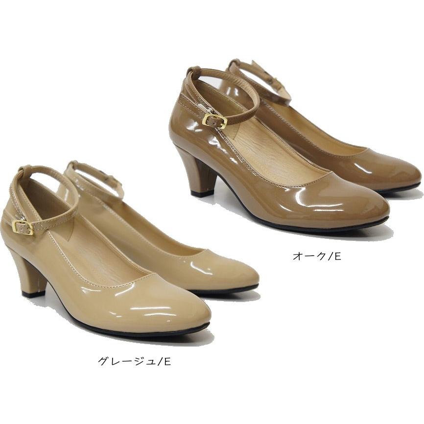 パンプス ストラップ 痛くない 歩きやすい ローヒール 結婚式 オフィス 黒 脱げない ブラック BLACK 5cm 入学式 入園式 卒業式 卒園式 Pumps sm1604 - 画像 (3)