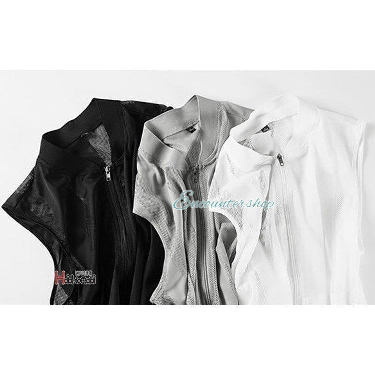 メンズ 夏用 前開き ジレ メッシュ 大きい カジュアル アウトドア 羽織 釣り スポーツ 2022夏 - 画像 (9)