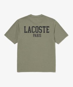 LACOSTE [LACOSTE]ラコステ バックプリントベーシックTシャツ (TH4705-99)(BMY) カーキ