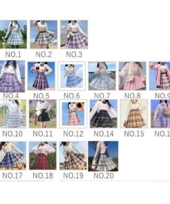 【値下げ】制服 セーラー服 コスプレ チェック柄 グリーン セット 学生制服 長袖 リボン 大きいサイズ ミニスカート 女子校生 女子高生 学生 JK 女子