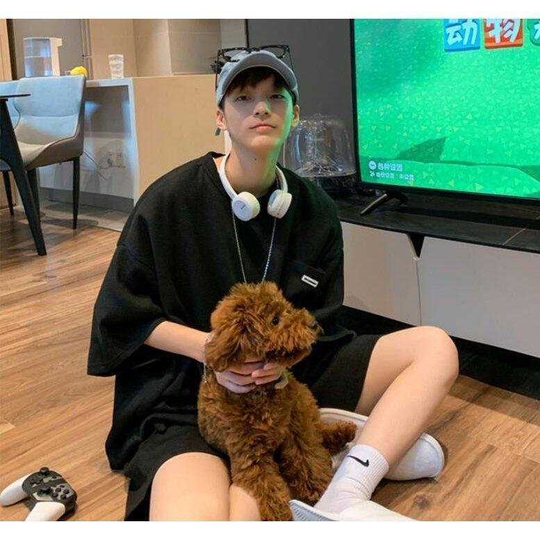 【大特価】6色展開上下セット セットアップ Tシャツ ハーフパンツ 半袖 メンズ 夏 ルームウェア 部屋着 ゆったり 大きいサイズ メンズファション カジュアル - 画像 (9)