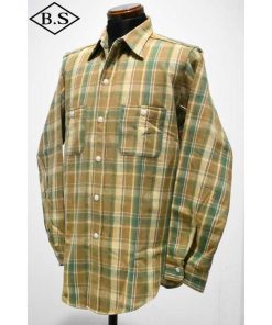 ジョングラッコー JOHN GLUCKOW ウエアハウス 長袖シャツ JG-06 1940s Storm shirt BROWN E柄