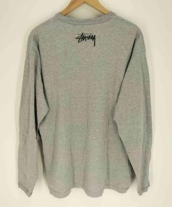 STUSSY Stussy(ステューシー) ボーンスカル サングラス ロゴ L/S Tシャツ メンズ import：L  中古 古着 1008