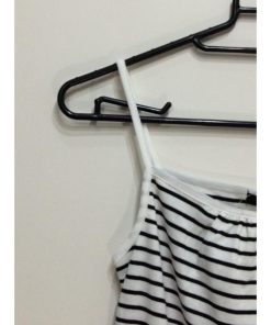 COMME CA ISM コムサイズム　白×黒ボーダーキャミソール 肩調節不可