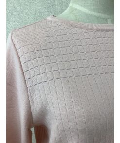 Reflect リフレクト (Reflect)　ライトピンクニット 透かし模様入り サイズ9