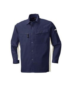 4930269208397 ECO WORLD 6655 ナガソデシヤツ 色：ブルーグレーXシルバーグレー サイズ：EL