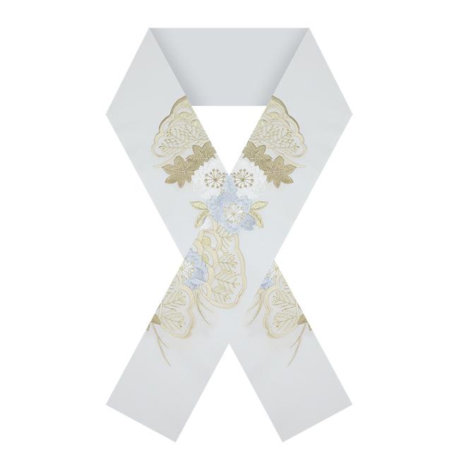 kimono cafe 振袖用刺繍半衿 松桜 洗える くすみカラー ニュアンスカラー 振袖 二尺袖 袴 卒業式 成人式 - 画像 (6)