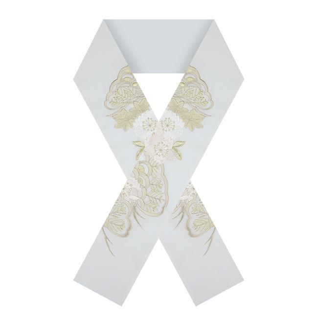 kimono cafe 振袖用刺繍半衿 松桜 洗える くすみカラー ニュアンスカラー 振袖 二尺袖 袴 卒業式 成人式 - 画像 (5)