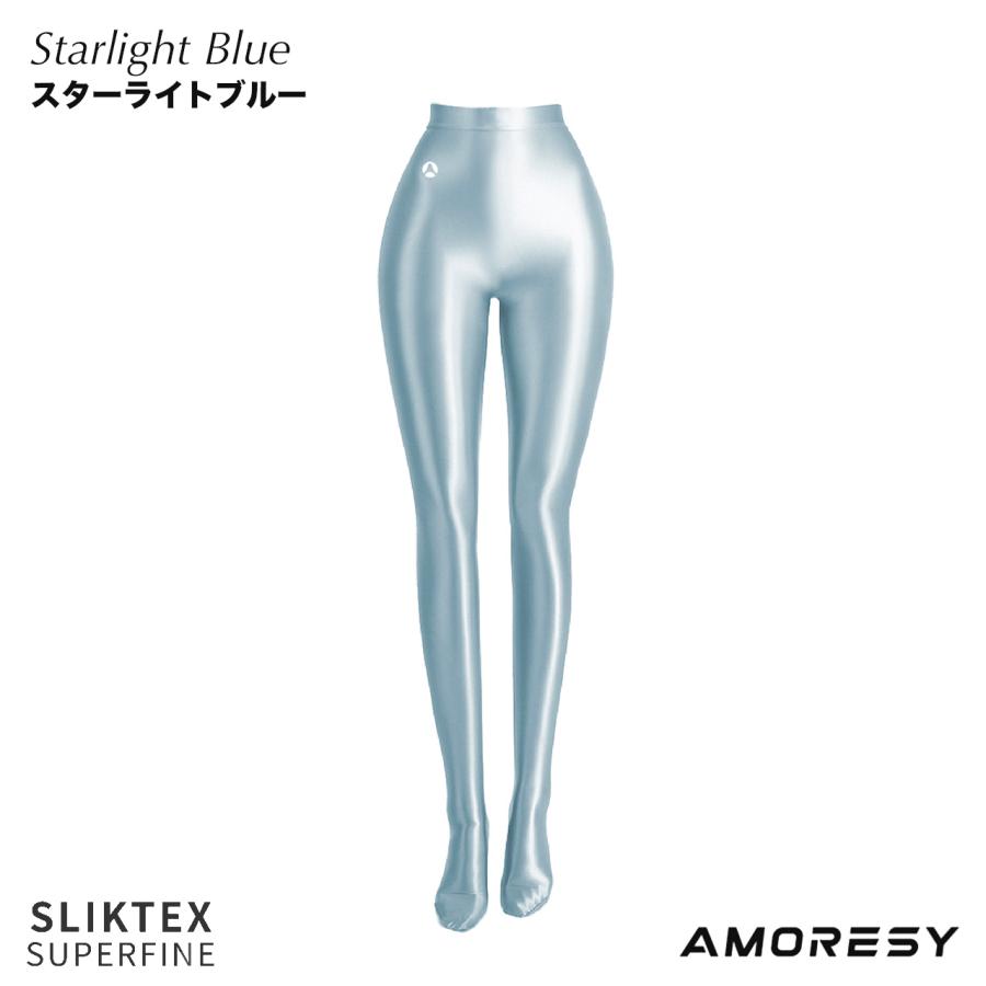 AMORESY アモレシー Eleganza ロゴ タイツ 光沢 美脚 SLIKTEX Superfine 極薄 シアー ツルピタ フータータイツ レギンス グラビア メンズ コスプレ 男女兼用