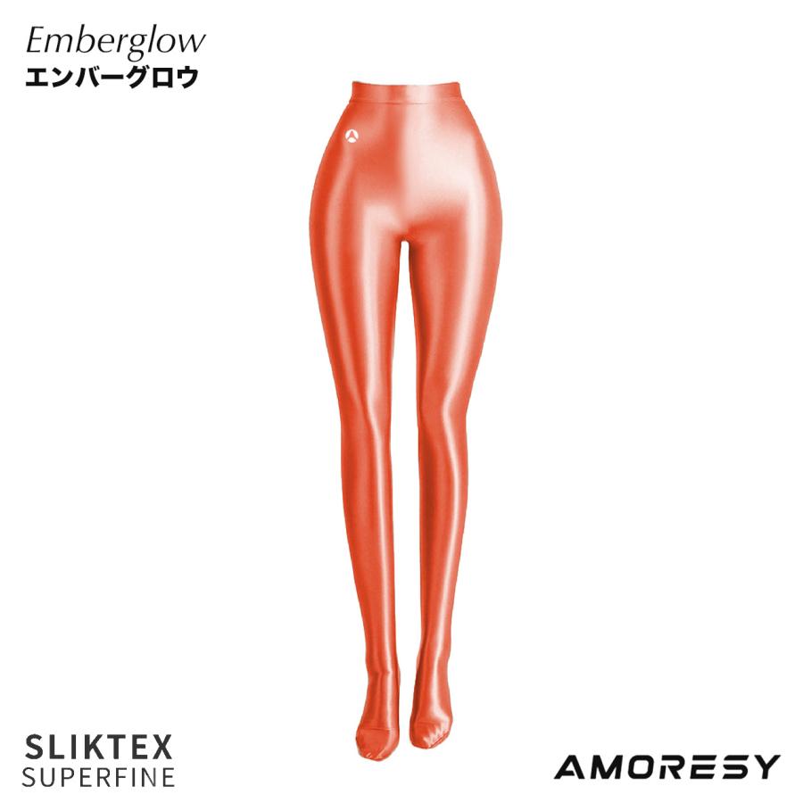 AMORESY アモレシー Eleganza ロゴ タイツ 光沢 美脚 SLIKTEX Superfine 極薄 シアー ツルピタ フータータイツ レギンス グラビア メンズ コスプレ 男女兼用 - 画像 (3)