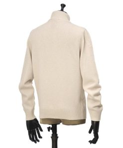 Gran Sasso GRAN SASSO【グランサッソ】ハーフジップニット 23125 19621 113 ウール 8G グレージュ