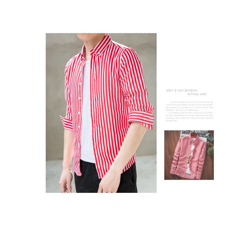 シャツ メンズ 長袖 アロハシャツ ネルシャツ オックスフォードシャツ カジュアルシャツ 白 ストライプ ビジネス チェックシャツ ワークシャツ メンズシャツ - 画像 (3)