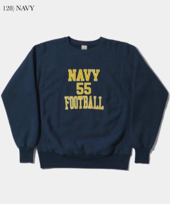 BUZZ RICKSON'S RICKSON’S BR69140 HORIZONTAL KNITTING SWEAT SHIRTS “NAVY FOOTBALL”