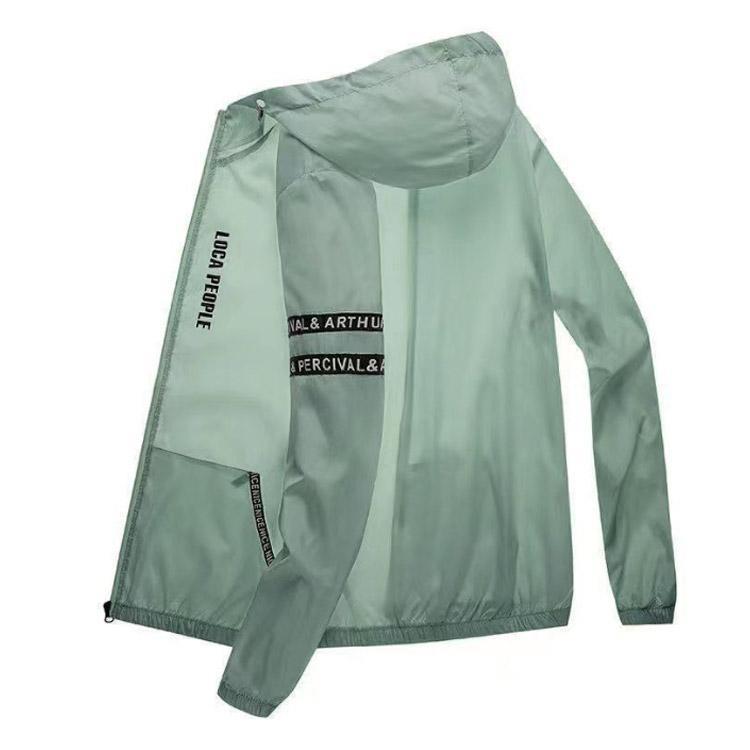 UVカット ロゴ パーカー ラッシュガード ポケットあり 涼しい フード付き メンズ 薄手 ジップアップ 涼感 ラッシュパーカー 日焼け対策 サマーパ - 画像 (2)